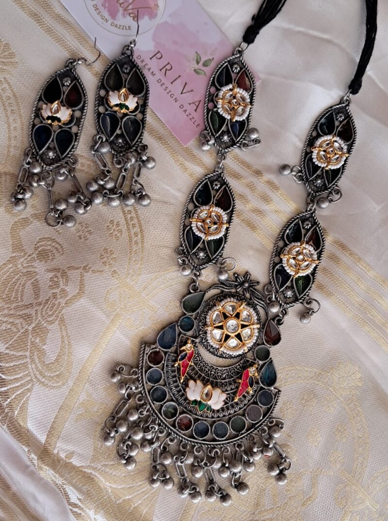 SHAMI pachi kundan Necklace