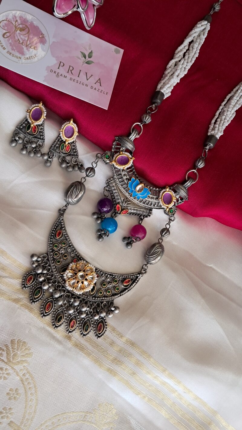 GANGA pachi kundan Necklace - Image 2