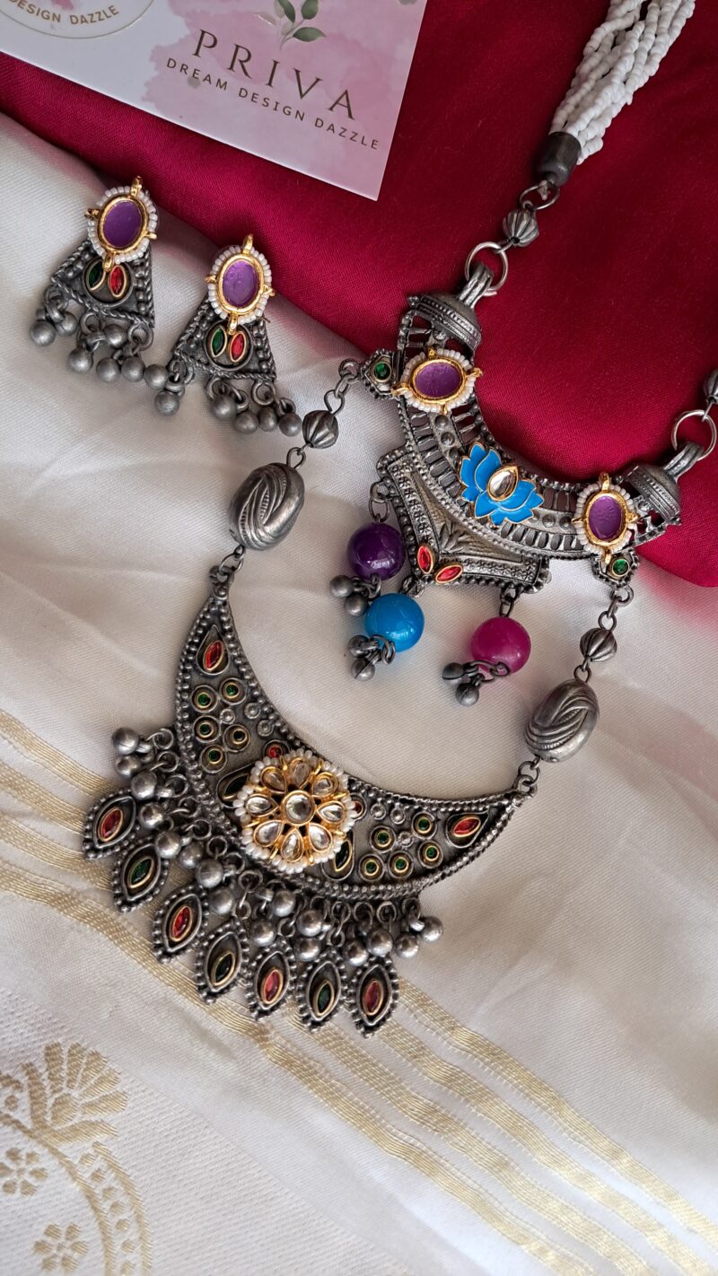 GANGA pachi kundan Necklace