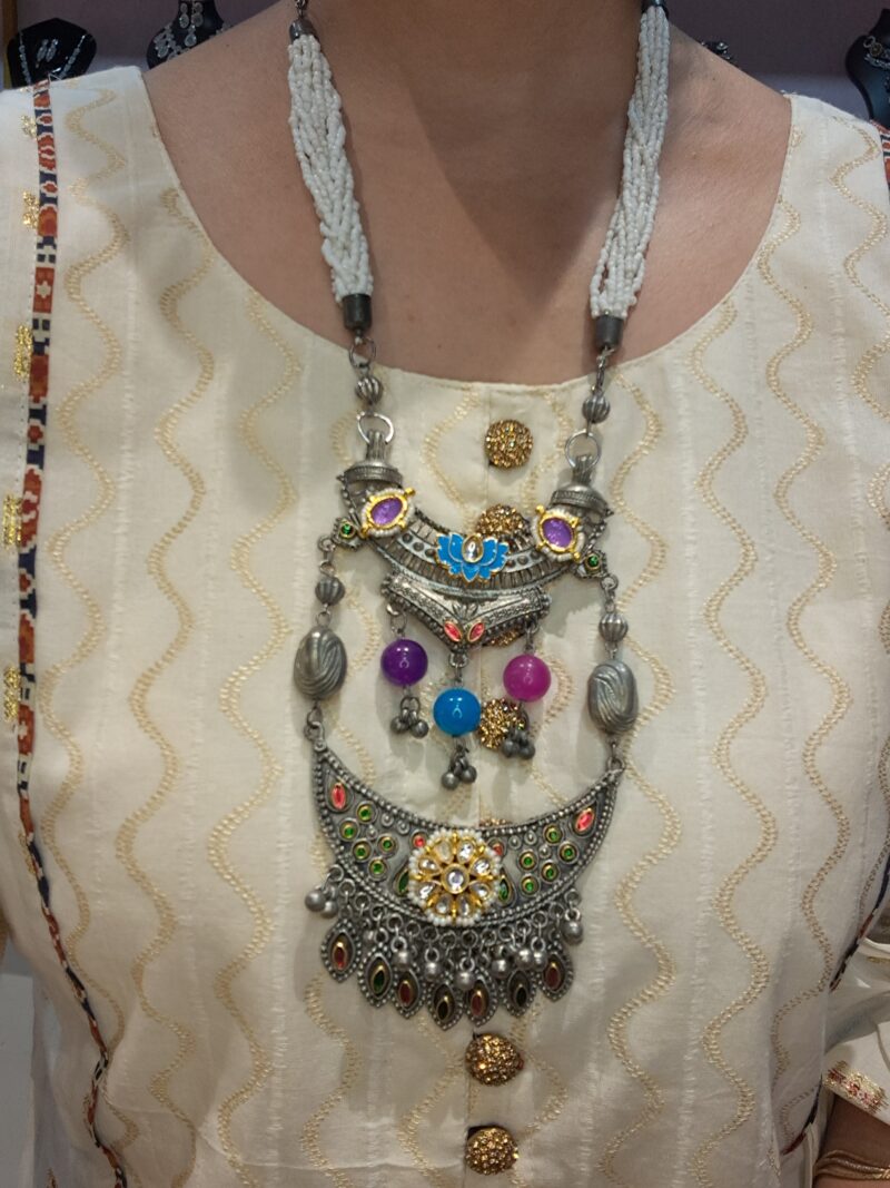 GANGA pachi kundan Necklace - Image 3