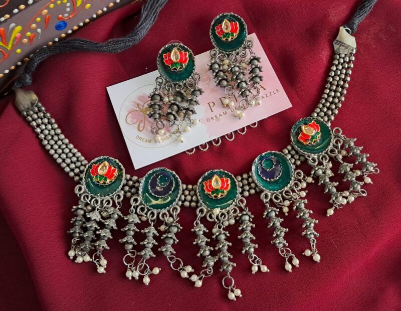 ETHNIC EYE pachi kundan Neckalce