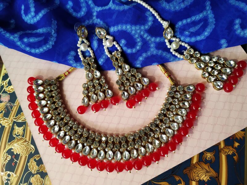 KUNDAN RED NECKLACE