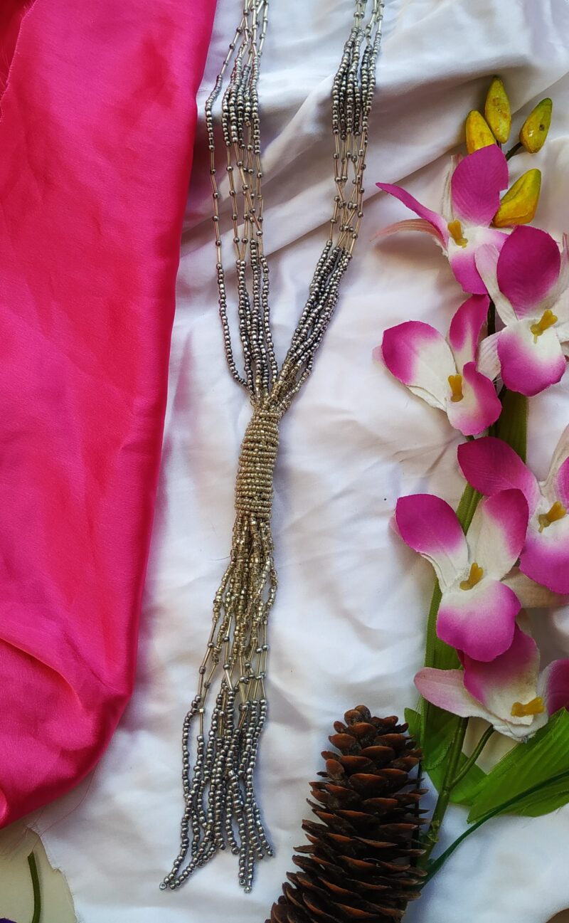 HANDMADE SILVER BEADED MALA