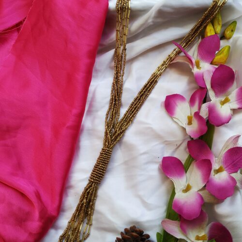 HANDMADE GOLDEN BEADED MALA