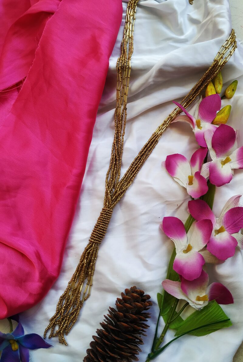 HANDMADE GOLDEN BEADED MALA