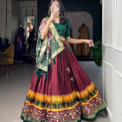 NAVRATRI SPECIAL- MARRON YELLOW
