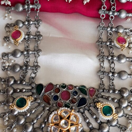 Vandiyur pachhi kundan Necklace