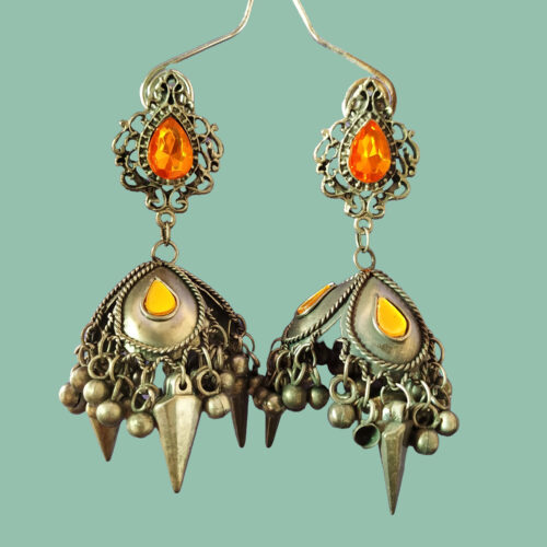 SHIVANI SILVER OXIDISED EARRING