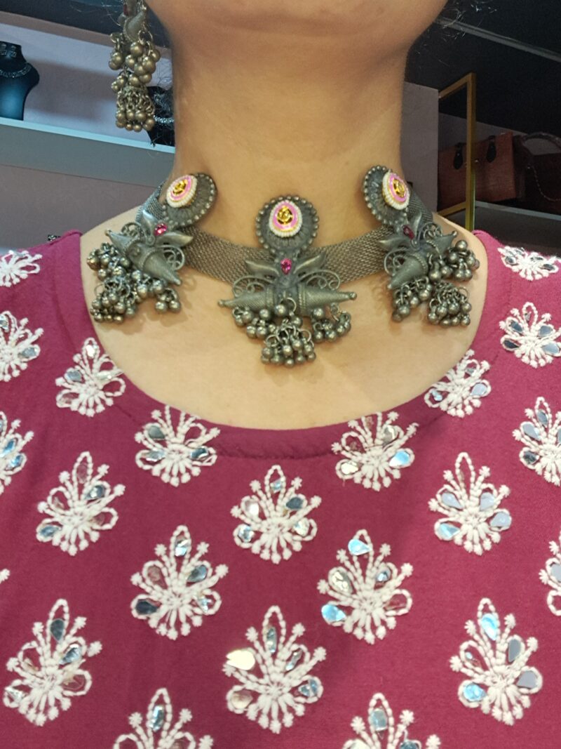 Alagi pachhi kundan Necklace - Image 2