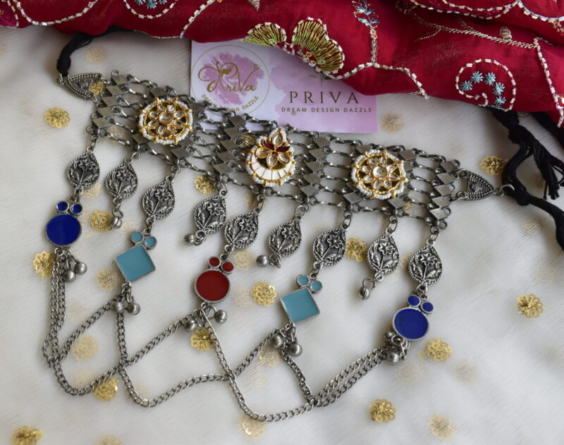 Lirthika pachi kundan Necklace.