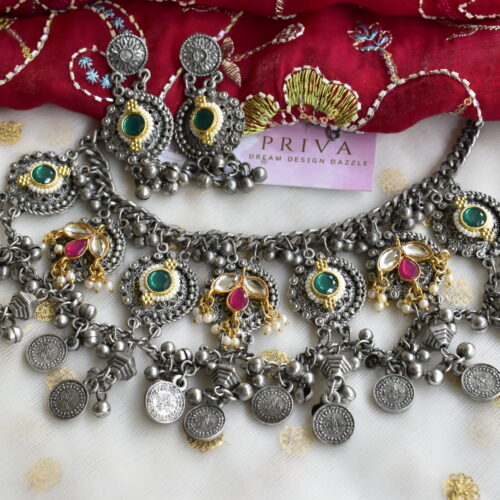 KRUTI PACHI KUNDAN NECKLACE