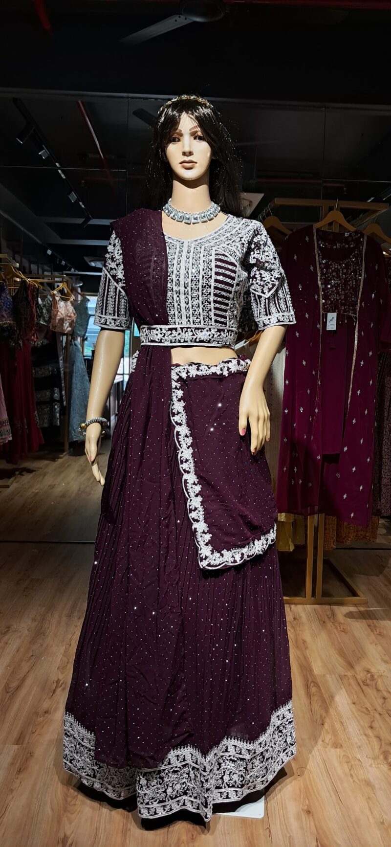 SAREE CONCEPT CHOLI PURPLE - Image 2