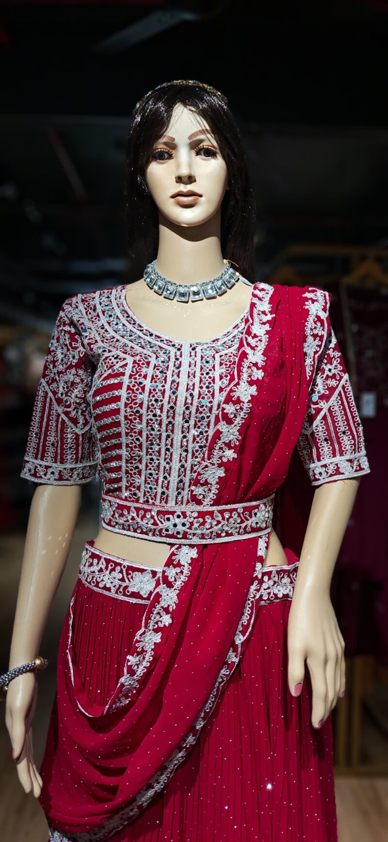SAREE CONCEPT CHOLI PINK