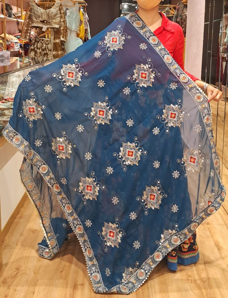 VINTAGE DUPATTA RAMA BLUE - Image 2
