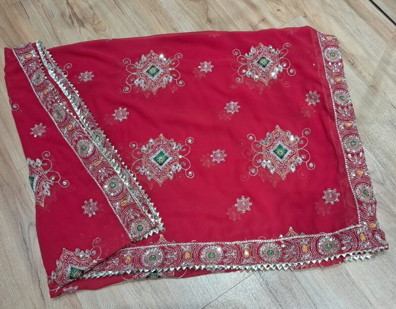 VINTAGE DUPATTA RED - Image 3