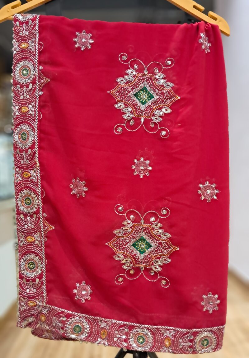 VINTAGE DUPATTA RED