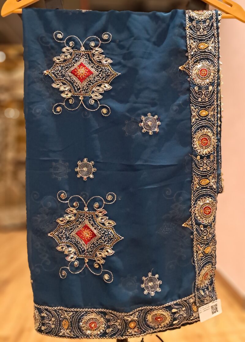 VINTAGE DUPATTA RAMA BLUE