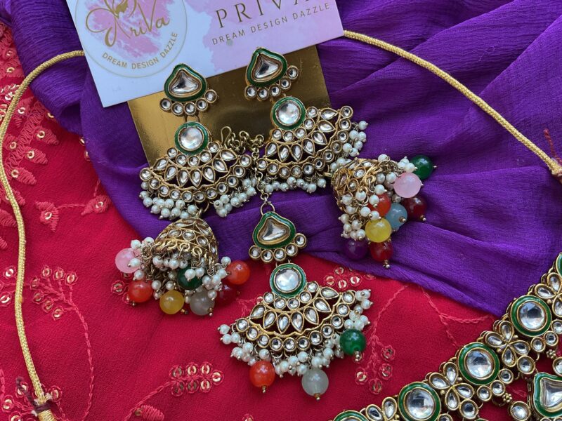 MAYURA PACHI KUNDAN NECKLACE - Image 2