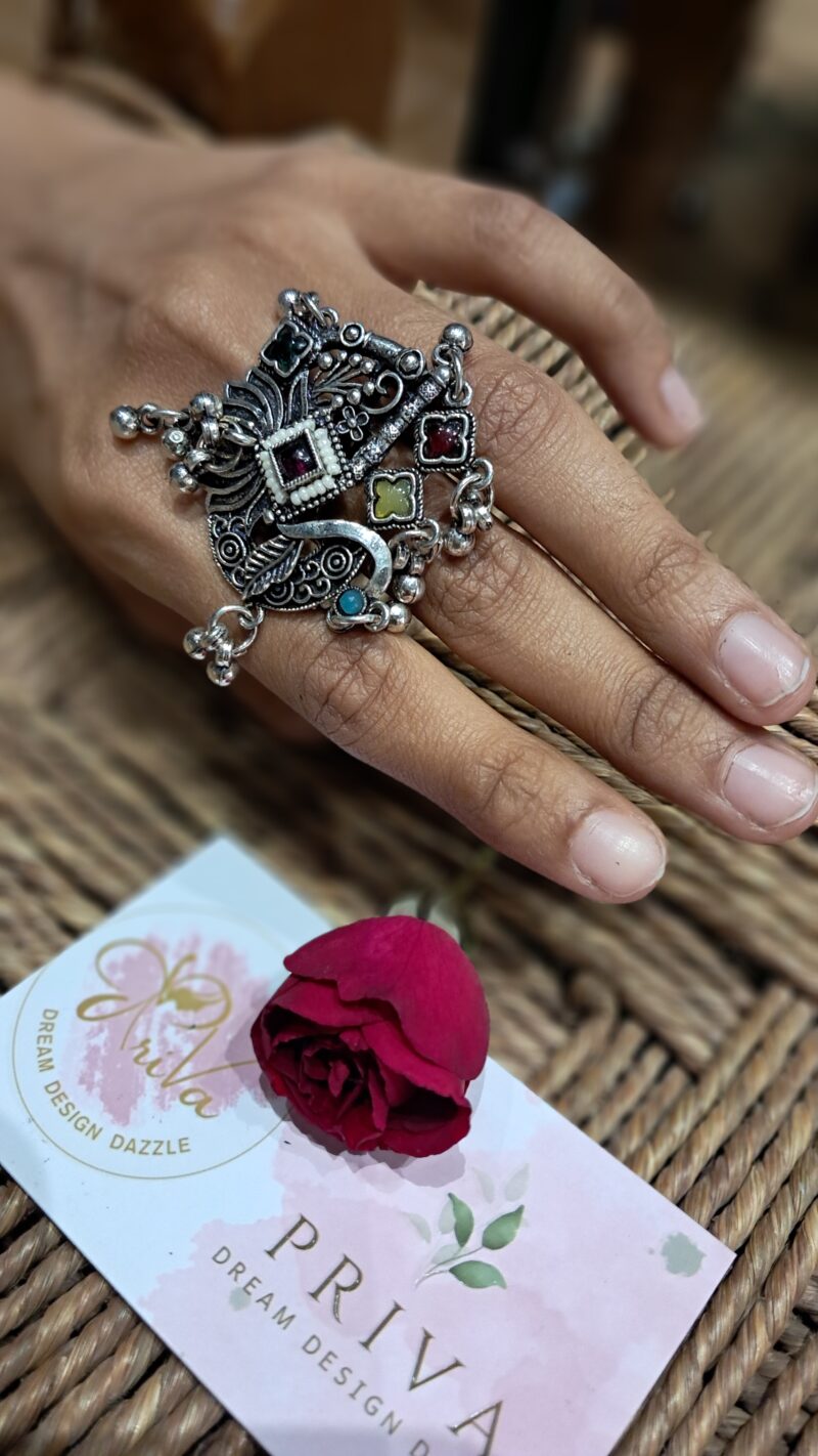 Khyati oxidised ring - Image 2