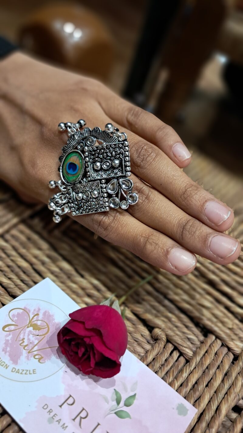 Niruhi  oxidised ring - Image 2