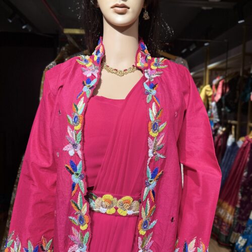 Indo western saree