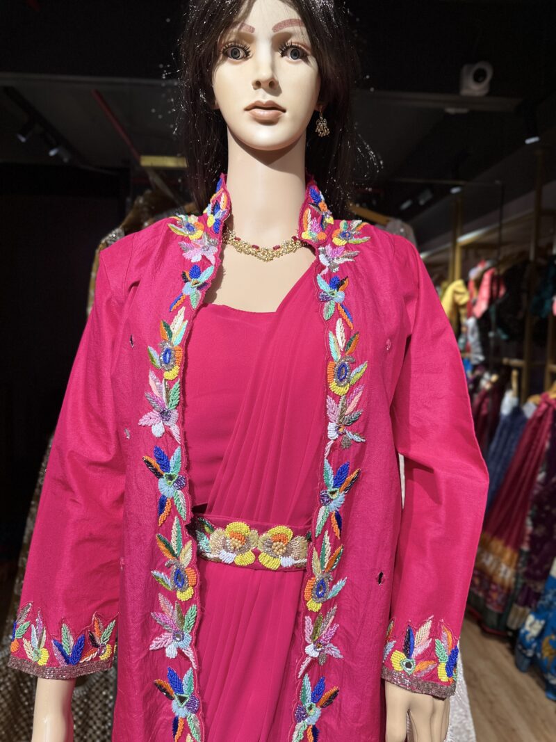 Indo western saree