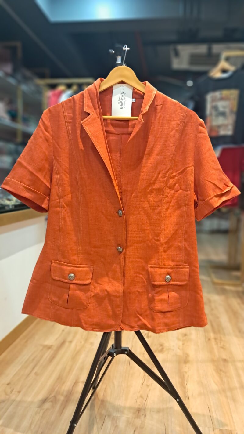 ORANGE BLAZER TOP - Image 2