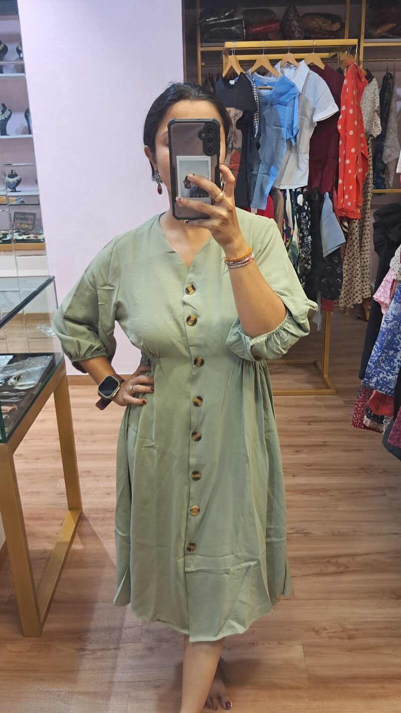 GREEN LONG TOP - Image 2