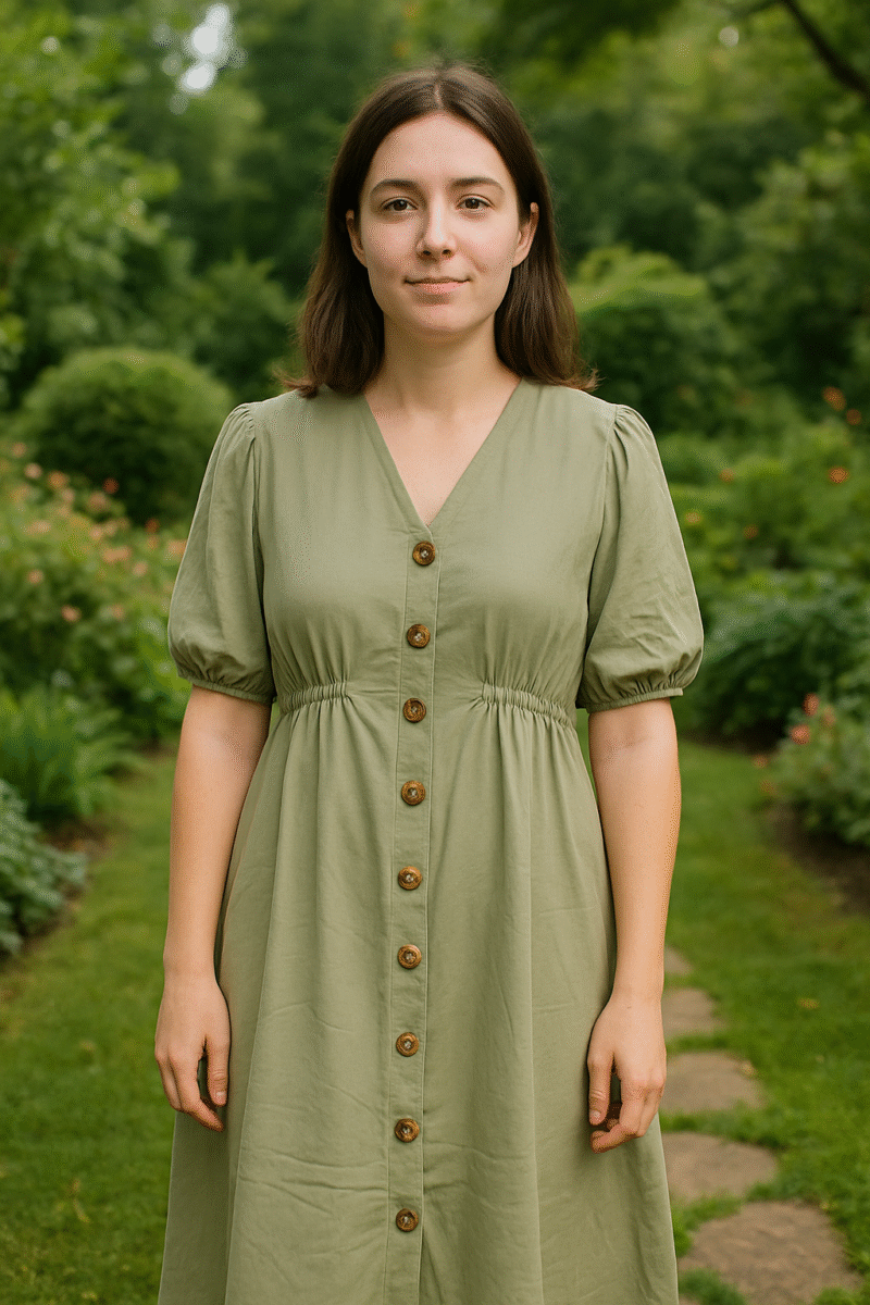 GREEN LONG TOP