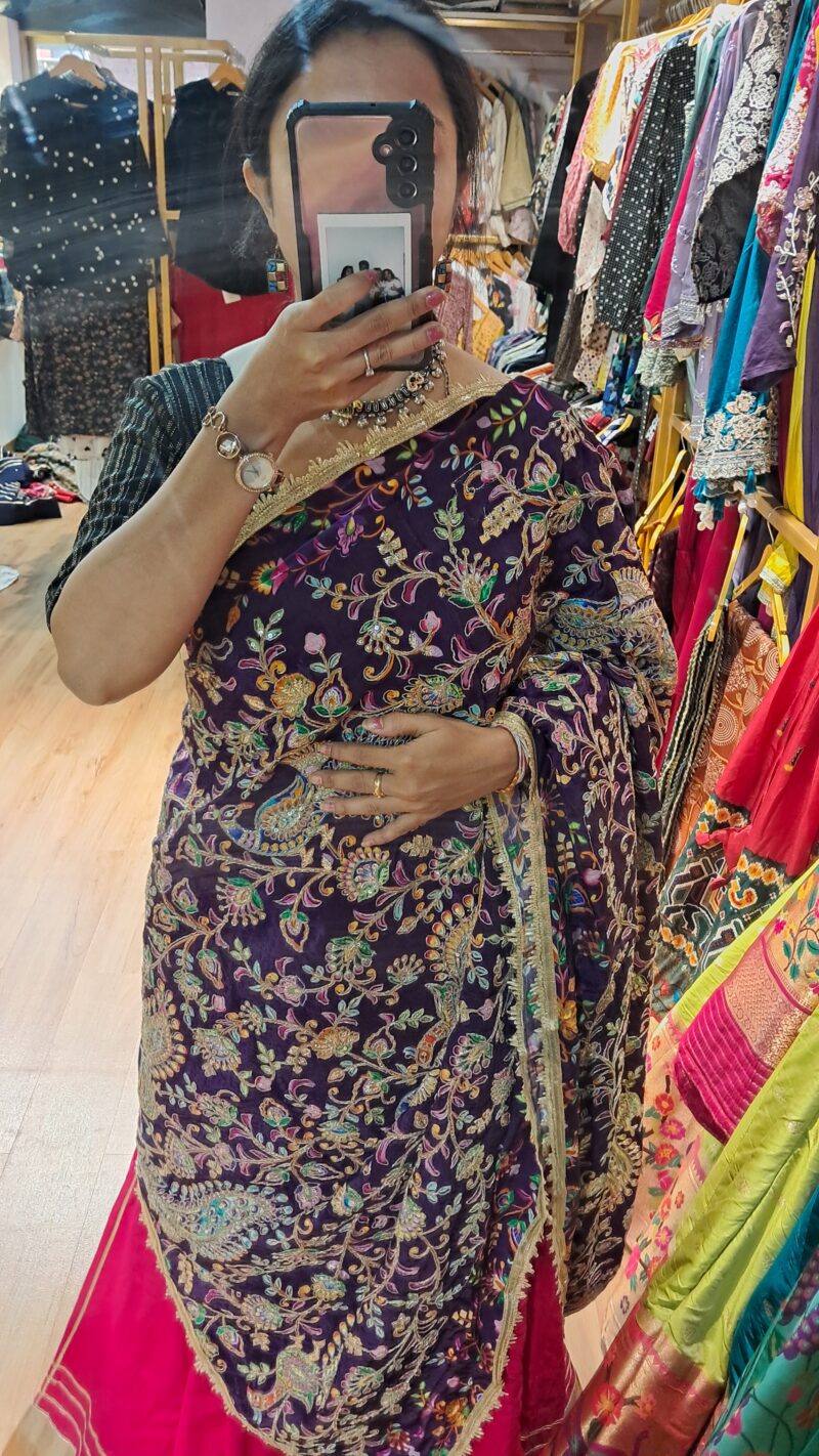 PEACOCK EMBROIDERY DUPATTA - Image 2