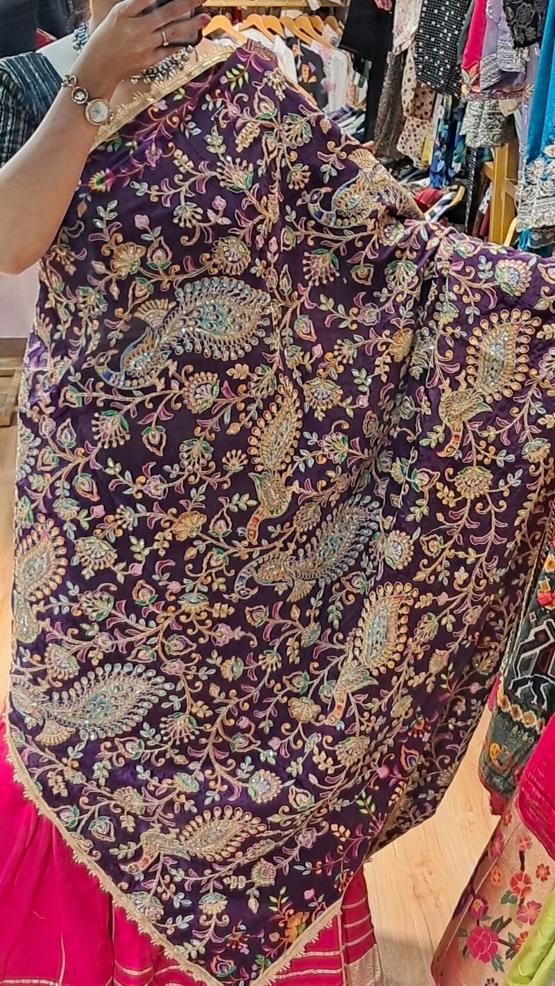 PEACOCK EMBROIDERY DUPATTA - Image 6