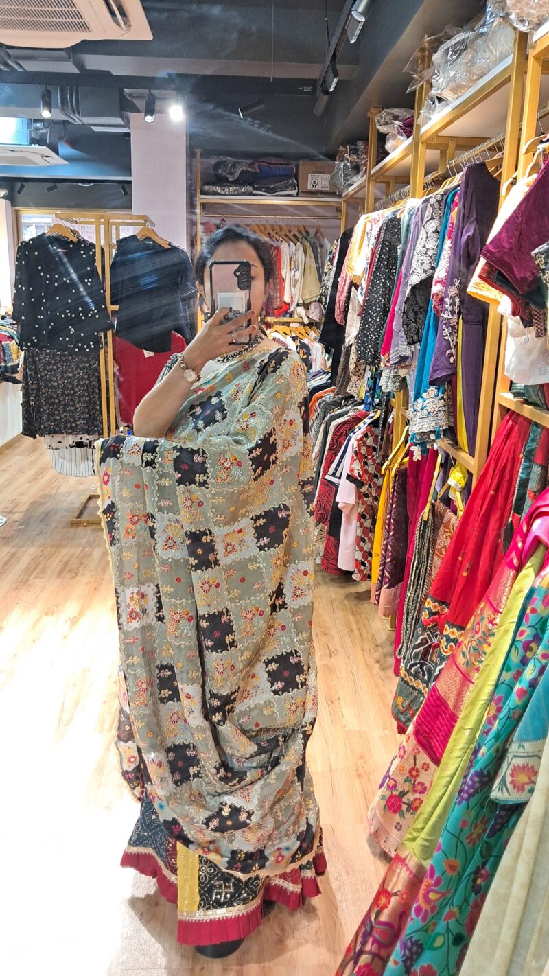 BOX POSITION  BLACK PRINT DUPATTA - Image 3