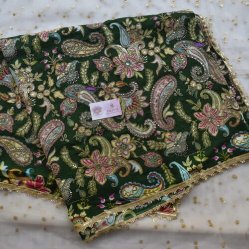 DESIGNER GREEN DUPATTA 6