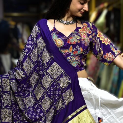 VINTAGE CHANIYA CHOLI PURPLE