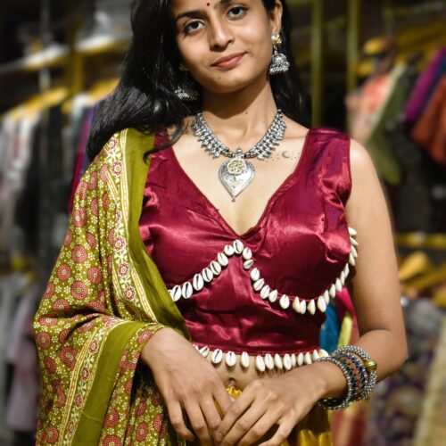 SILK CHANIYA CHOLI YELLOW